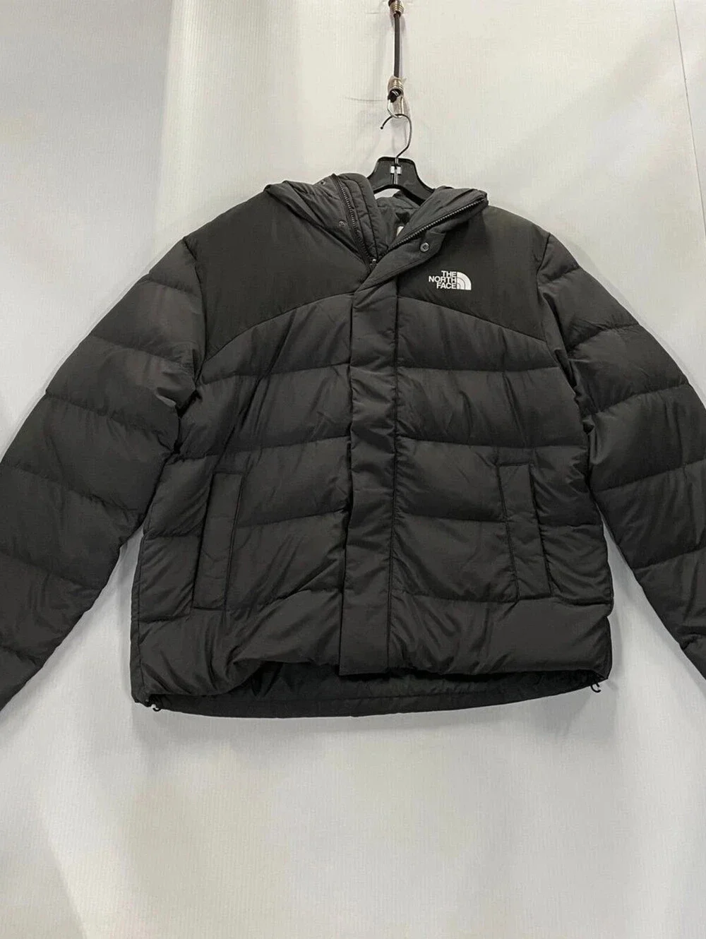 THE NORTH FACE Baltic Down Puffer Hoodie Men's Size M Asphalt Grey NWT $250